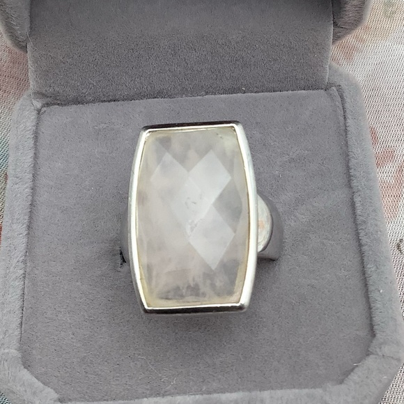 Elle .925 Silver Quartz Ring size 7 - Picture 1 of 6